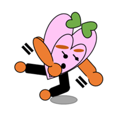 Green ribbon and pink heart sticker #3446882