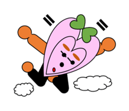 Green ribbon and pink heart sticker #3446883