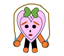 Green ribbon and pink heart sticker #3446893