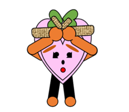 Green ribbon and pink heart sticker #3446897