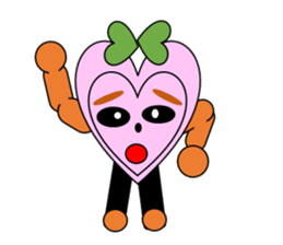 Green ribbon and pink heart sticker #3446907