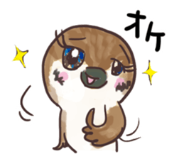 Sparrow Chu-bi surreal dail Sticker sticker #3447115