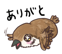 Sparrow Chu-bi surreal dail Sticker sticker #3447117