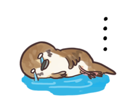 Sparrow Chu-bi surreal dail Sticker sticker #3447118