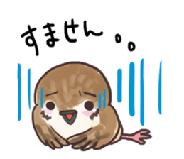 Sparrow Chu-bi surreal dail Sticker sticker #3447120