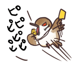 Sparrow Chu-bi surreal dail Sticker sticker #3447123