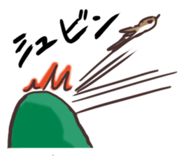 Sparrow Chu-bi surreal dail Sticker sticker #3447125