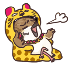 Sparrow Chu-bi surreal dail Sticker sticker #3447126