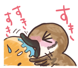 Sparrow Chu-bi surreal dail Sticker sticker #3447128