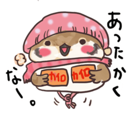 Sparrow Chu-bi surreal dail Sticker sticker #3447129