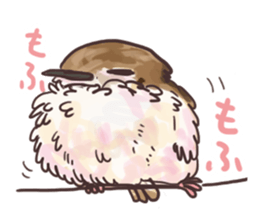 Sparrow Chu-bi surreal dail Sticker sticker #3447138