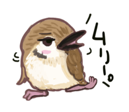 Sparrow Chu-bi surreal dail Sticker sticker #3447142