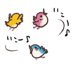 Sparrow Chu-bi surreal dail Sticker sticker #3447151