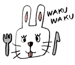 Feelings of rabbit. sticker #3448396