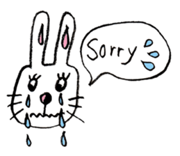 Feelings of rabbit. sticker #3448397