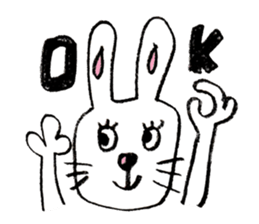 Feelings of rabbit. sticker #3448398