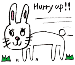 Feelings of rabbit. sticker #3448399