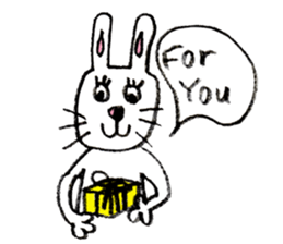 Feelings of rabbit. sticker #3448400