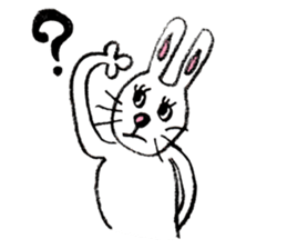 Feelings of rabbit. sticker #3448401
