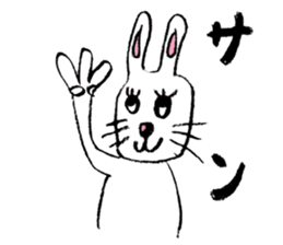 Feelings of rabbit. sticker #3448405