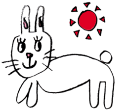 Feelings of rabbit. sticker #3448406