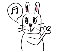 Feelings of rabbit. sticker #3448407
