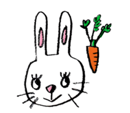 Feelings of rabbit. sticker #3448412