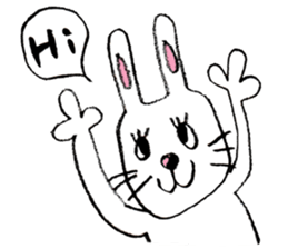 Feelings of rabbit. sticker #3448413