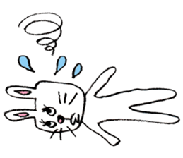 Feelings of rabbit. sticker #3448414