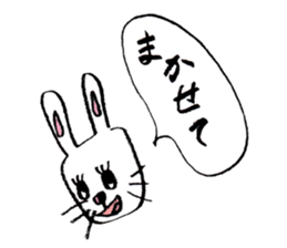 Feelings of rabbit. sticker #3448425