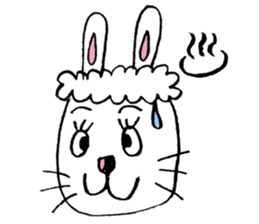Feelings of rabbit. sticker #3448433