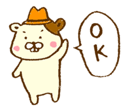 Basic sticker of hamster wearing a hat. sticker #3448722