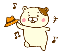 Basic sticker of hamster wearing a hat. sticker #3448727