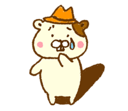 Basic sticker of hamster wearing a hat. sticker #3448728