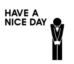 Greeting sticker of pictograms sticker #3449205