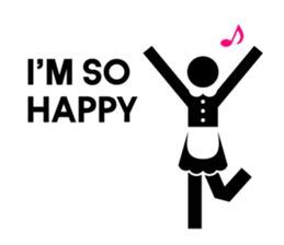 Greeting sticker of pictograms sticker #3449223