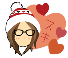 love glasses girl sticker #3454599