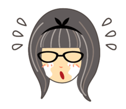love glasses girl sticker #3454601