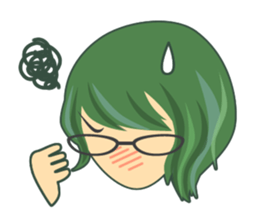 love glasses girl sticker #3454605