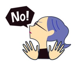 love glasses girl sticker #3454628