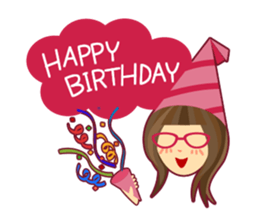 love glasses girl sticker #3454632