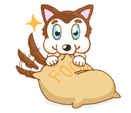 Pop and Loo Huskyfamily sticker #3454915