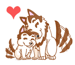 Pop and Loo Huskyfamily sticker #3454918