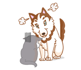 Pop and Loo Huskyfamily sticker #3454919