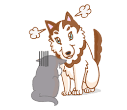 Pop and Loo Huskyfamily sticker #3454919