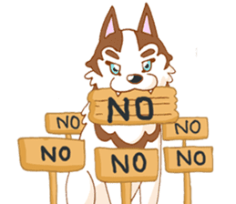 Pop and Loo Huskyfamily sticker #3454928