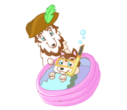 Pop and Loo Huskyfamily sticker #3454929