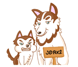 Pop and Loo Huskyfamily sticker #3454936