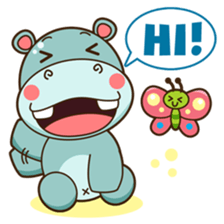 Hiro the happy hippo sticker #3455314