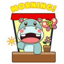 Hiro the happy hippo sticker #3455315